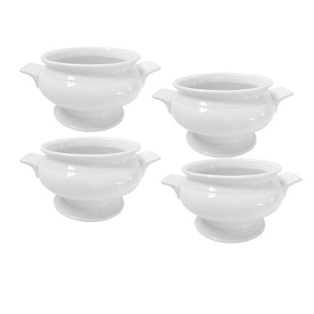 CJ 4 BOWLS DE PORCELANA P/SOPA TURIM 400ML