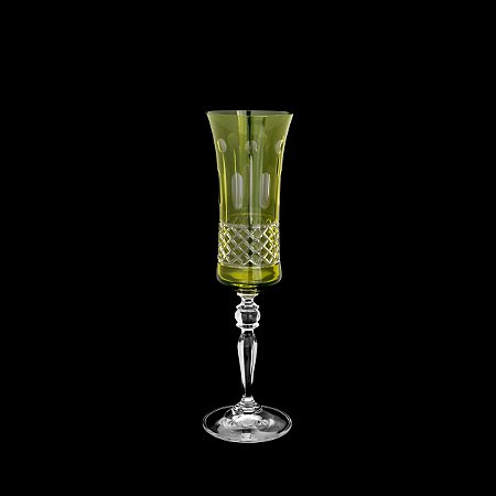 CJ 6 TAÇAS DE CRISTAL ECOLÓGICO LAPIDADO P/CHAMPAGNE GRACE SAPHIRE 190ml