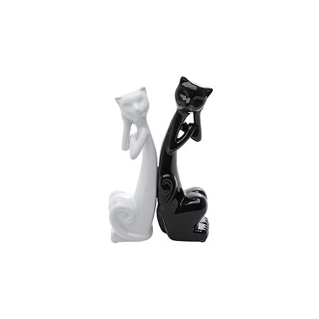 CASAL GATOS PENSATIVOS 19,5 CM