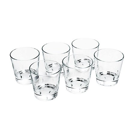 CJ 6 COPOS BAIXOS DE CRISTAL ECOLÓGICO RIALTO BICCHIERE 360ml