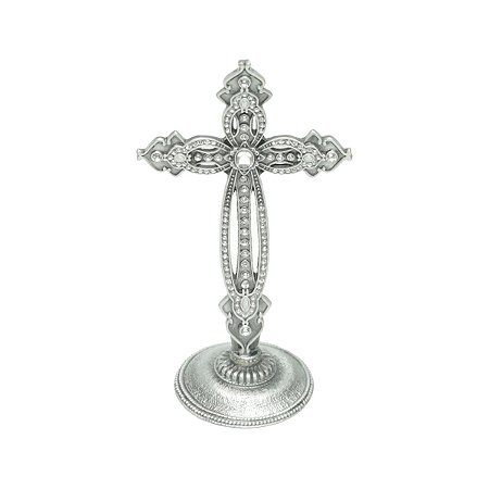 CRUZ DE ZAMAC PRATEADA 5X14cm