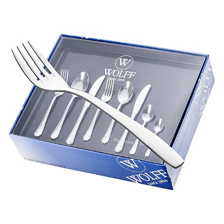 FAQUEIRO 102PC AÇO INOX LONDON FORJADO LISO S/CAIXA