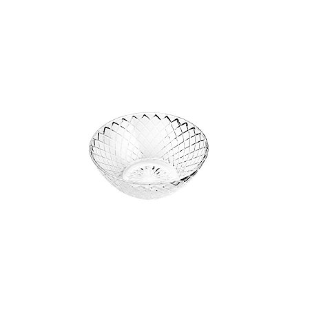 CJ 6 BOWLS DE VIDRO GRID TRANSPARENTE 15cm