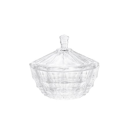 BOMBONIERE DE CRISTAL C/TAMPA MAURICIUS 12X11CM