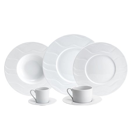 CJ. JANTAR DE PORCELANA 42 PEÇAS LIMOGES VAGUE