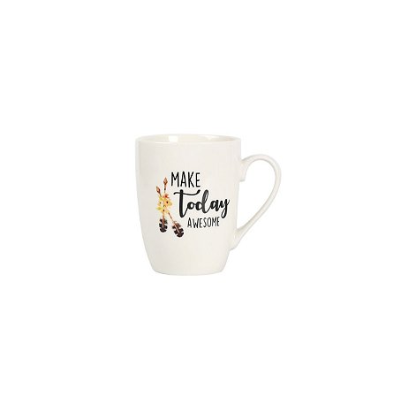 CANECA DE PORCELANA MAKE TODAY AWESOME BRANCA 330ml