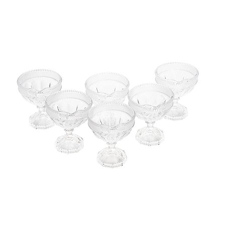 CJ 6 TAÇAS DE CRISTAL ROYAL FOSCO 12X14CM