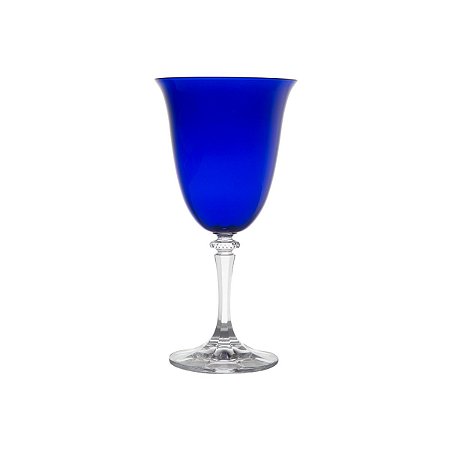 CJ 6 TAÇAS P/AGUA DE CRISTAL ECOLÓGICO KLEOPATRA AZUL 360ML