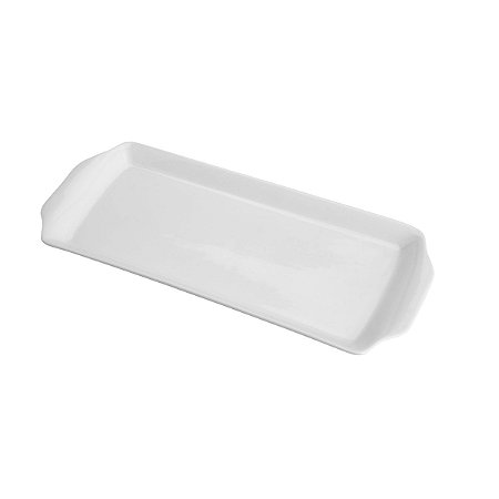 TRAVESSA DE PORCELANA LISA BRANCA 35,5X15cm