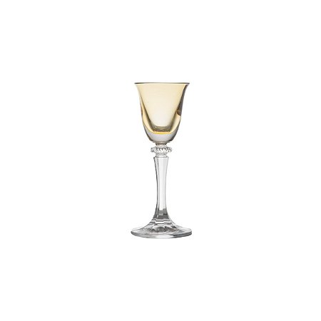 CJ 6 TAÇAS P/LICOR DE CRISTAL ECOLÓGICO KLEOPATRA AMBAR 50ML