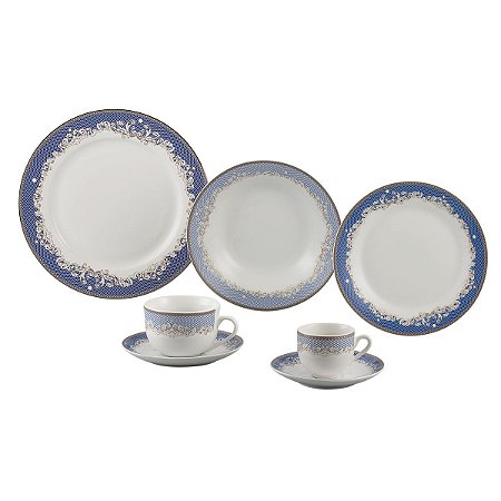 JG DE JANTAR DE PORCELANA SUPER WHITE CEDRO 42PC