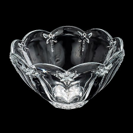 CENTRO DE MESA DE CRISTAL BORBOLETA 28X17CM