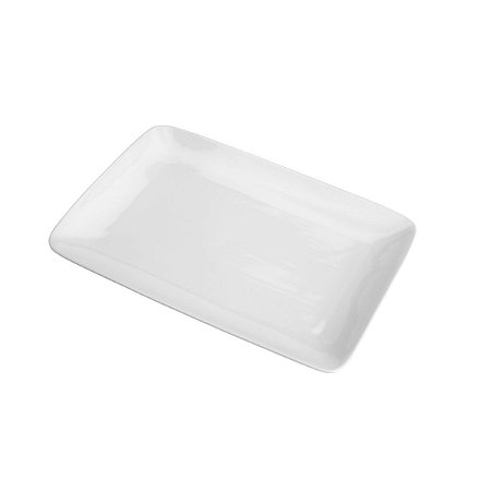TRAVESSA DE PORCELANA LISA BRANCA 35,5X24cm
