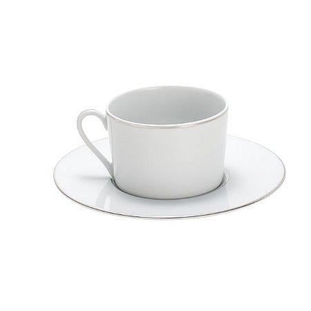 CJ. 6 XÍCARAS DE CHÁ 220ML C/ PÍRES DE PORCELANA