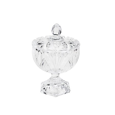 BOMBONIERE DE CRISTAL C/TAMPA SPEAR 16,5x24 CM