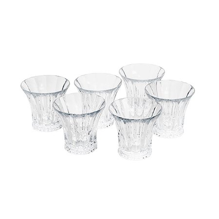 CJ 6 COPOS P/WHISKY DE CRISTAL ECOLÓGICO WELINGTON 300ML