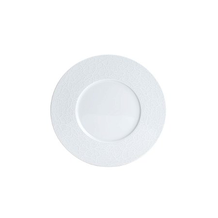 CJ 6 PRATOS P/SOBREMESA DE PORCELANA LIMOGES ZEN-MARBE NOIR 23CM