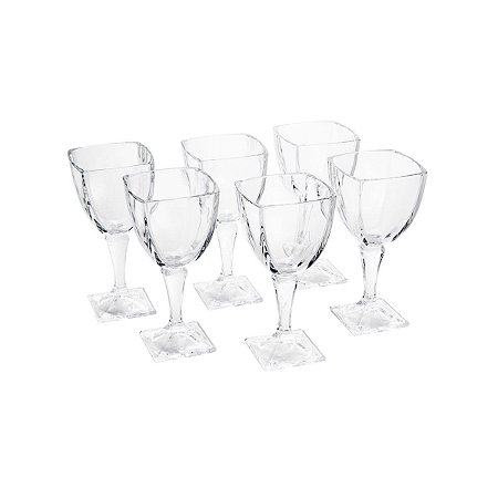 CJ 6 TAÇAS P/VINHO DE CRISTAL ECOLÓGICO AREZZO 270ML