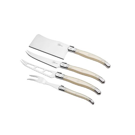 JG 4PC P/ QUEIJO C/ GARFO DE AÇO INOX CHEESPECIAL