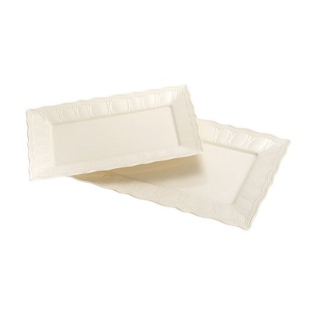CJ 2 PRATOS DE PORCELANA DURABLE PORCELAIN CREAM