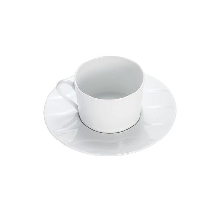 CJ 6 XÍCARAS DE PORCELANA P/CHÁ C/PIRES LIMOGES VAGUE 260ml