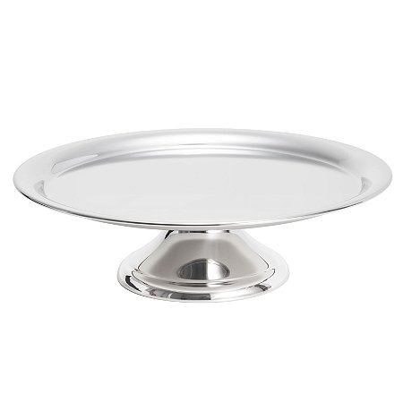 PRATO P/BOLO DE AÇO INOX ELEGANCE 19CM