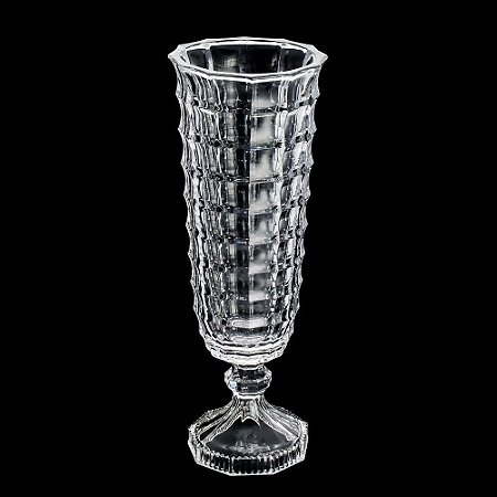 VASO DE CRISTAL C/PÉ MAURICIUS 15X40,5CM