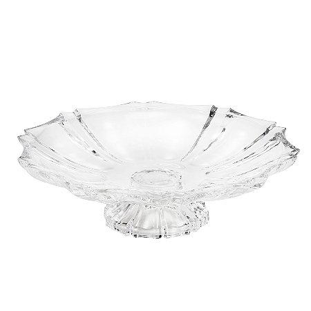 CENTRO DE MESA DE CRISTAL C/PÉ REGENCE 33X10CM