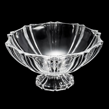 CENTRO DE MESA DE CRISTAL C/PÉ REGENCE 25X16CM
