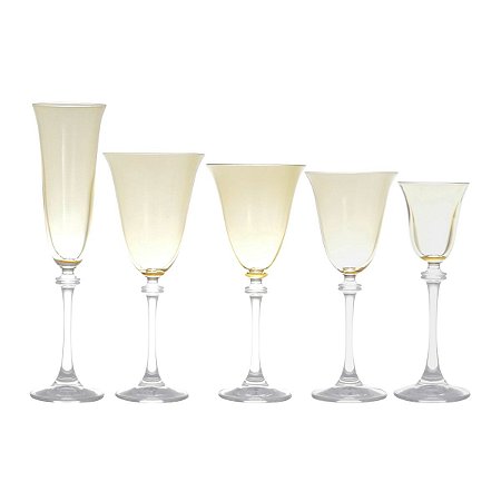 CJ 30 TAÇAS DE CRISTAL ECOLÓGICO ALEXANDRA ÂMBAR