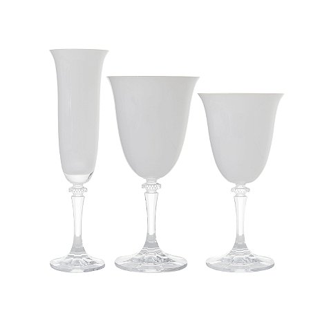 CJ 18 TAÇAS DE CRISTAL ECOLÓGICO KLEOPATRA BRANCA