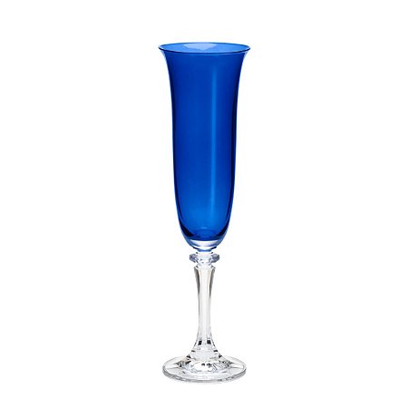 CJ 6 TAÇAS CHAMPAGNE CRISTAL ECOLÓG KLEOPATRA BLUE 175ML