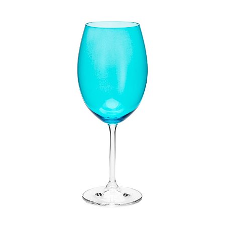CJ 6 TAÇAS ÁGUA DE CRISTAL ECOLÓGICO GASTRO TURQUESA 580ML