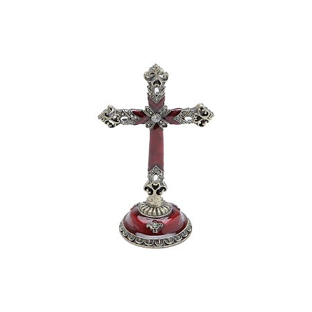 CRUCIFIXO DOURADO EM ZAMAC 5,5 X 5,5 X 15 CM