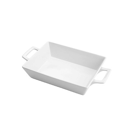 TRAVESSA DE PORCELANA C/ALÇA 44X25,5X7cm