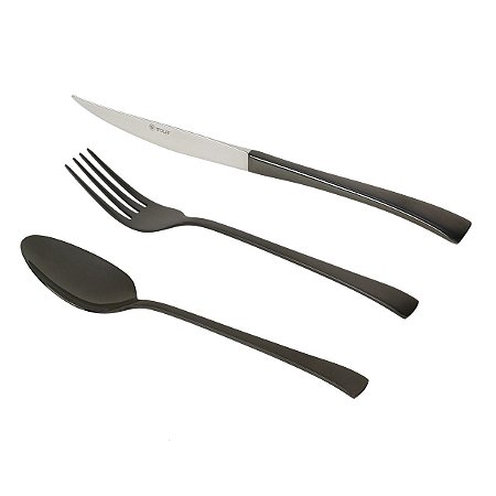 FAQUEIRO 101PC PVD BLACK BERNA C/ESTOJO DE MADEIRA