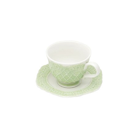 CJ 6 PC XÍCARA DE CAFÉ C/PÍRES DE PORCELANA GIVEMY