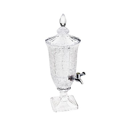 DISPENSER P/BEBIDA DE CRISTAL C/PÉ E TAMPA STARRY 1,7L