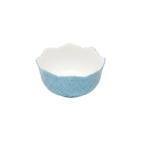 CJ 6 PC TIGELA DE PORCELANA GIVEMY AZUL CLARO 14X14X7,2CM