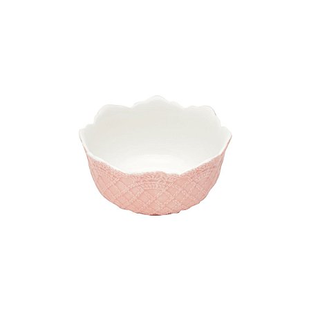 CJ 6 PC TIGELA DE PORCELANA GIVEMY ROSA CLARO 14X14X7,2CM