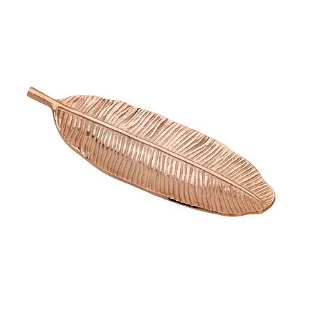 FOLHA DECORATIVA DE ALUMÍNIO ROSÉ GOLD LEAVES 33X10cm