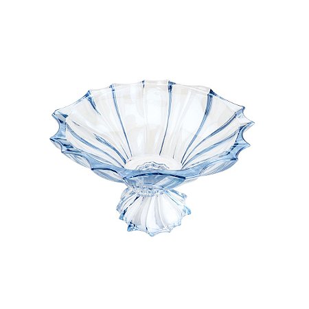 CENTRO DE MESA DE CRISTAL PARADISE AZUL 34X20cm