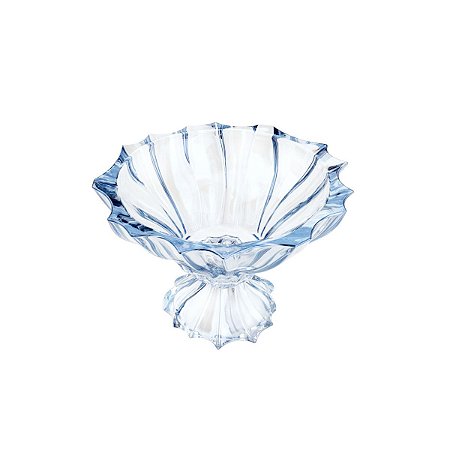 CENTRO DE MESA DE CRISTAL PARADISE AZUL 28X20cm