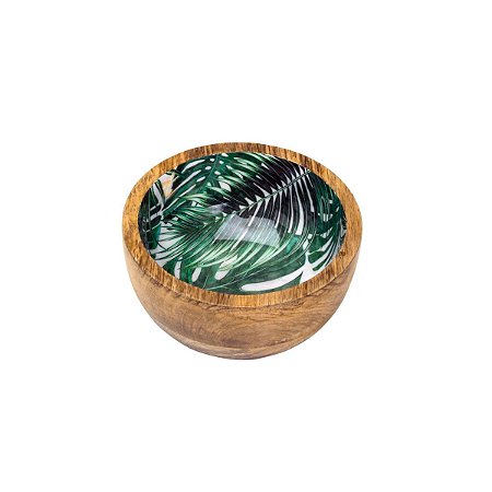 BOWL DE MADEIRA LEAFAGE 15X7cm