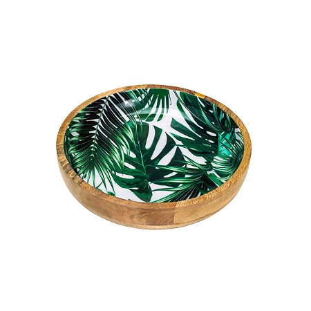 BOWL DE MADEIRA LEAFAGE 26X5,5cm