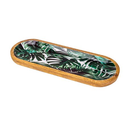 TRAVESSA DE MADEIRA LEAFAGE 40X15X2,5cm