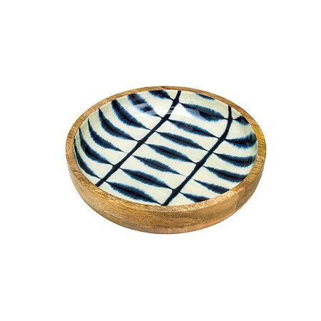 BOWL DE MADEIRA BLUE 26X5,5cm