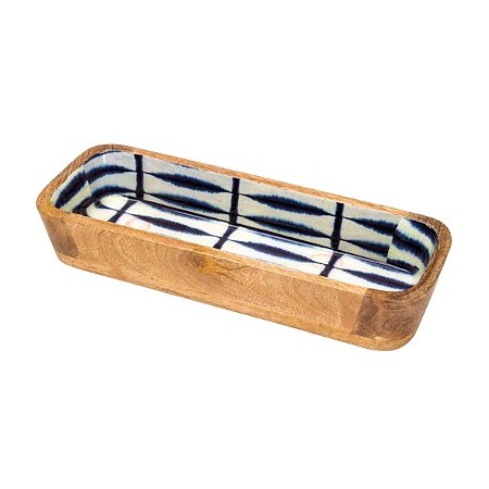 TRAVESSA DE MADEIRA BLUE 29X11cm