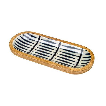 TRAVESSA DE MADEIRA BLUE 30X12X2,5cm