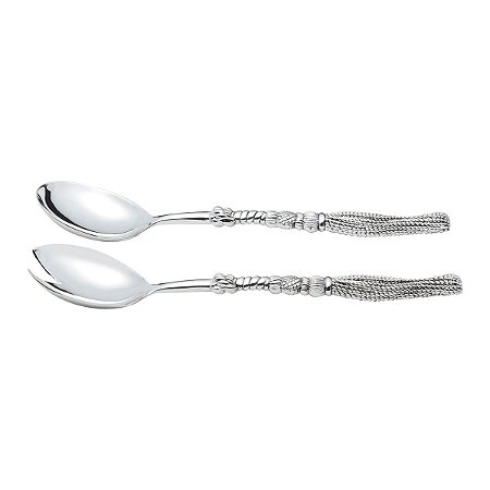 CJ.2 TALHERES SALADA PRATA ANTIGA 27,5CM